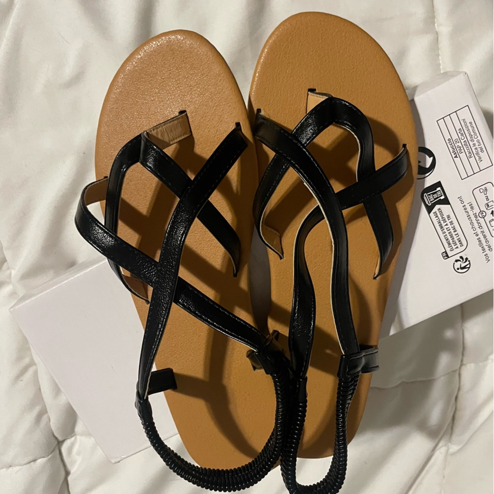 Black Strappy Sandals